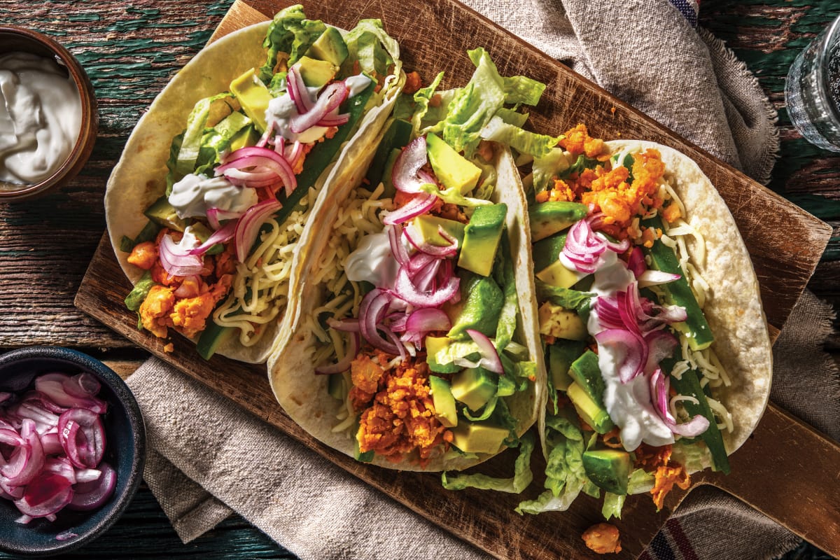 Mexican Smashed Chickpea Tacos