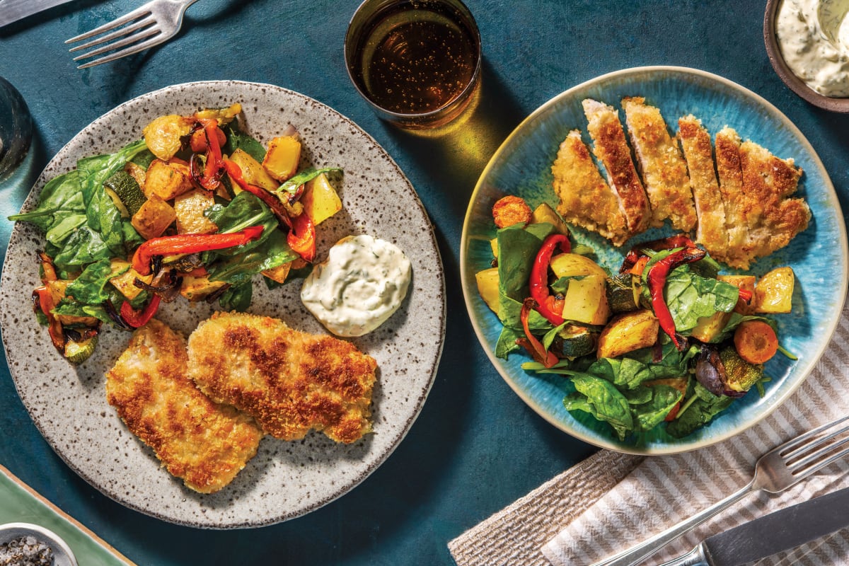 Dukkah-Crusted Pork Schnitzel Recipe | HelloFresh