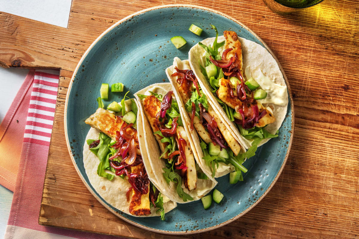 Würzig-feurige Halloumi-Tacos