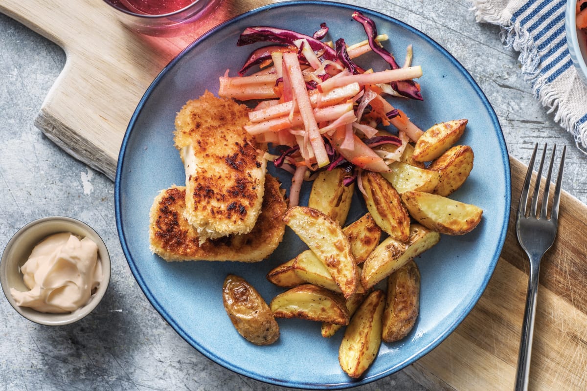 Lemon Pepper Crumbed Haloumi