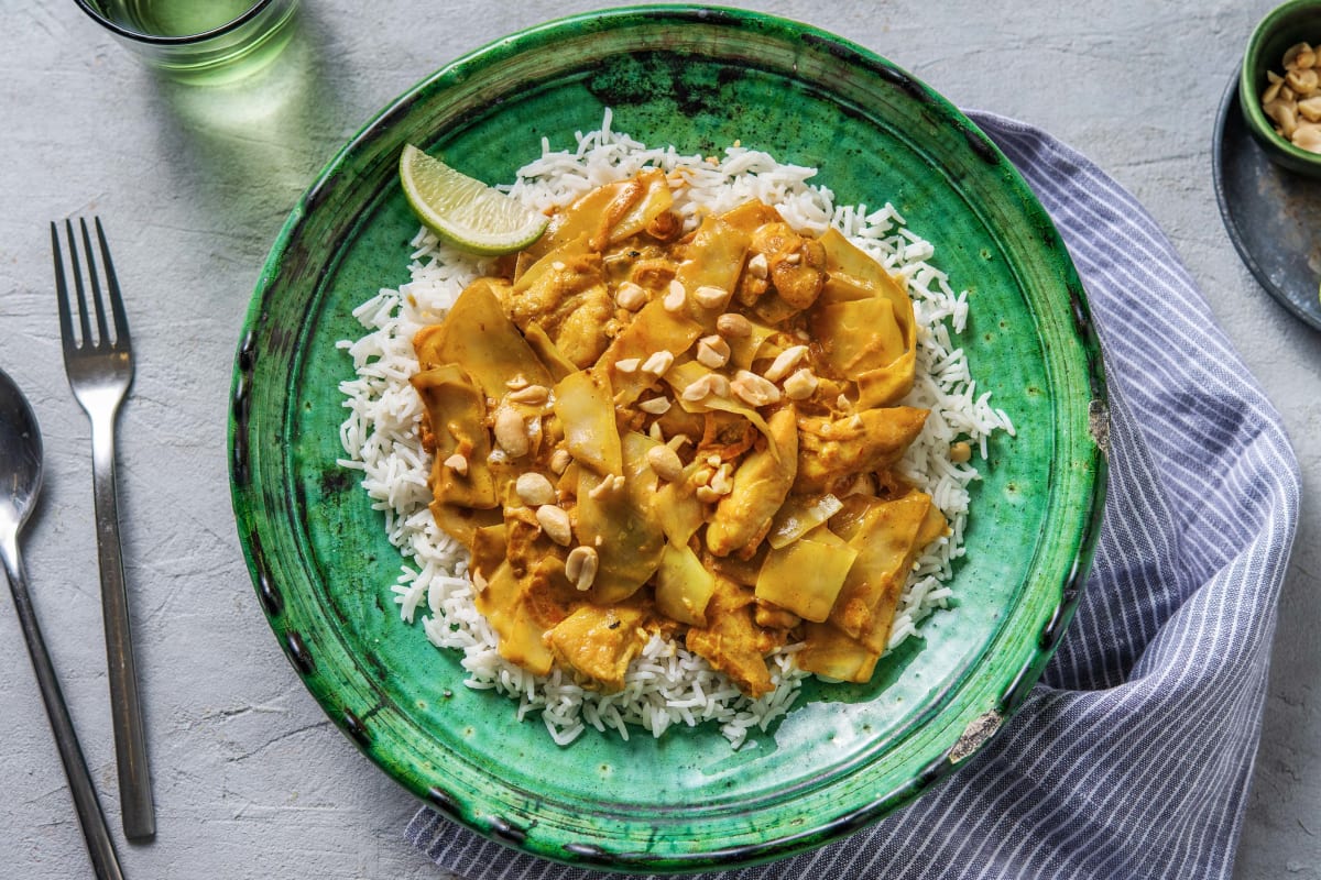 Curry doux à l’indonésienne, cuisse de poulet et citron vert
