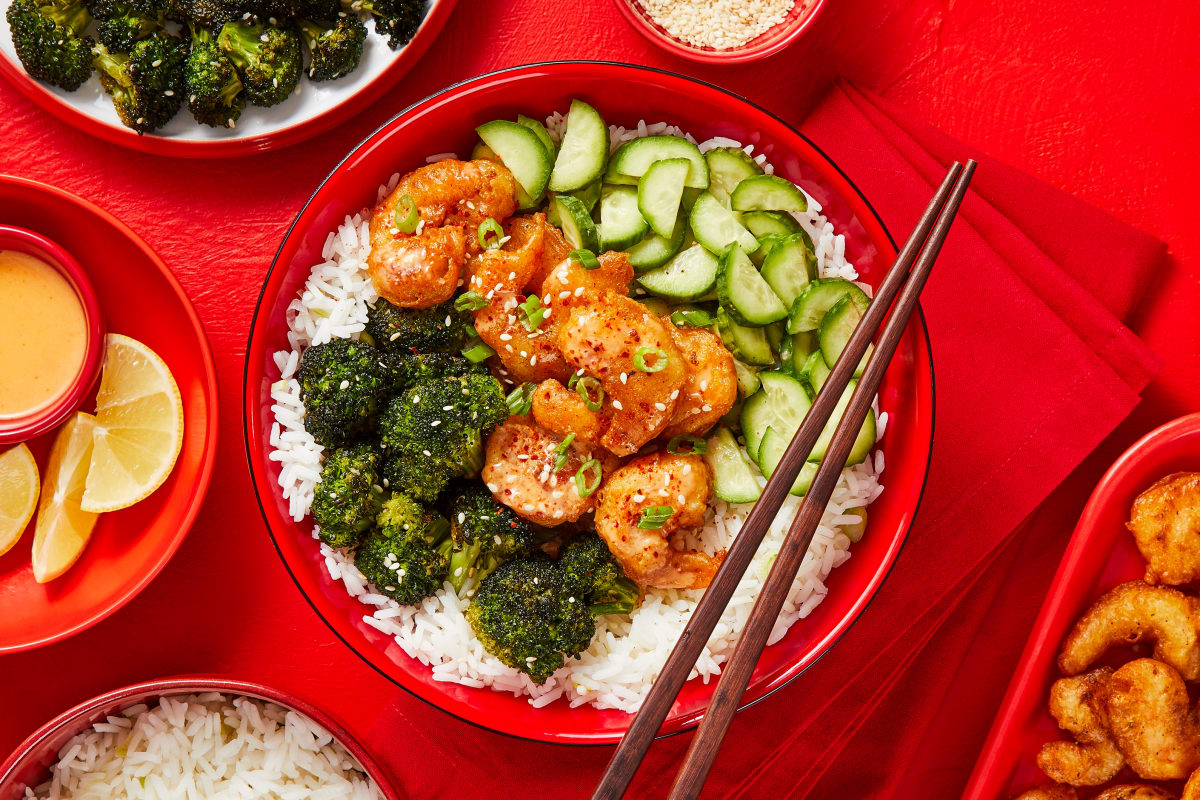 Sweet Heat Shrimp Tempura Bowls