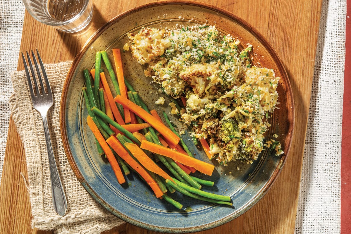 Cheesy Cauliflower & Broccoli Bake