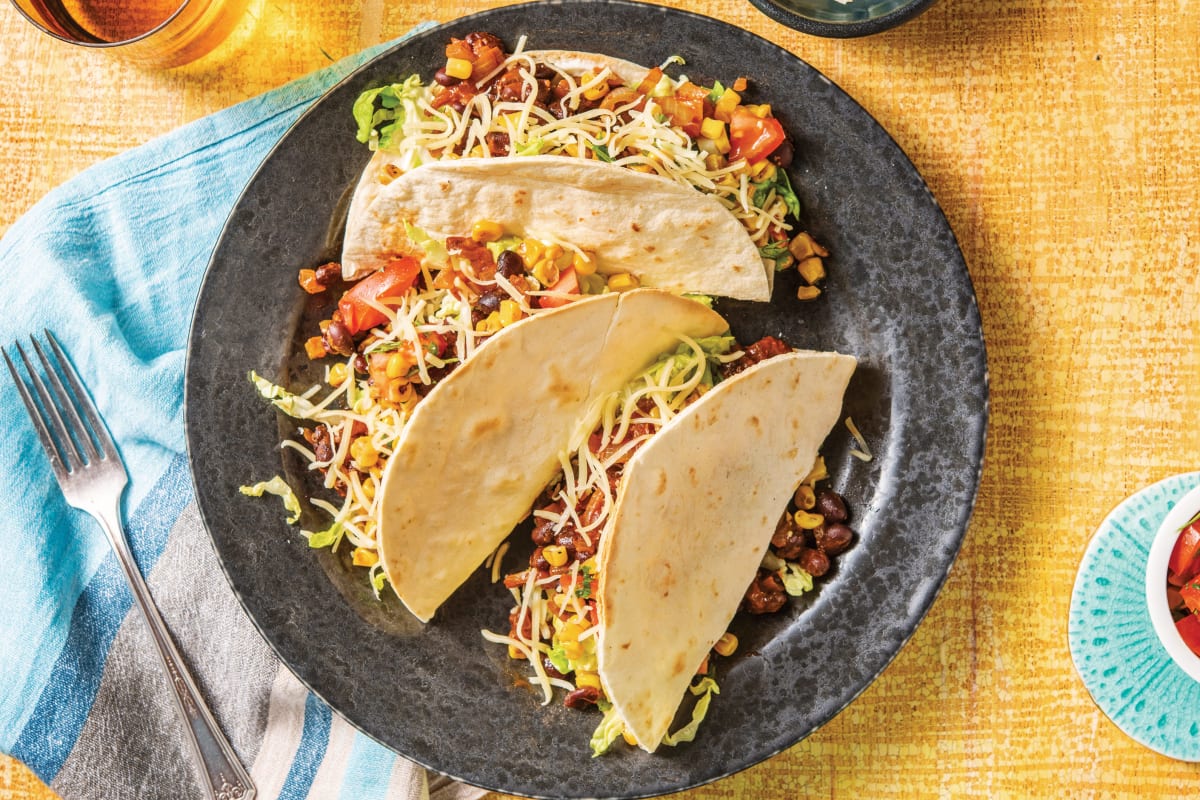 Chipotle Bean Tacos & Corn Salsa