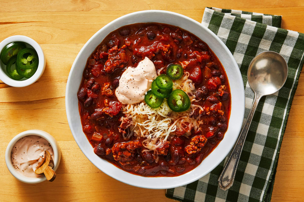 OnePot Pork Black Bean Chili Recipe HelloFresh