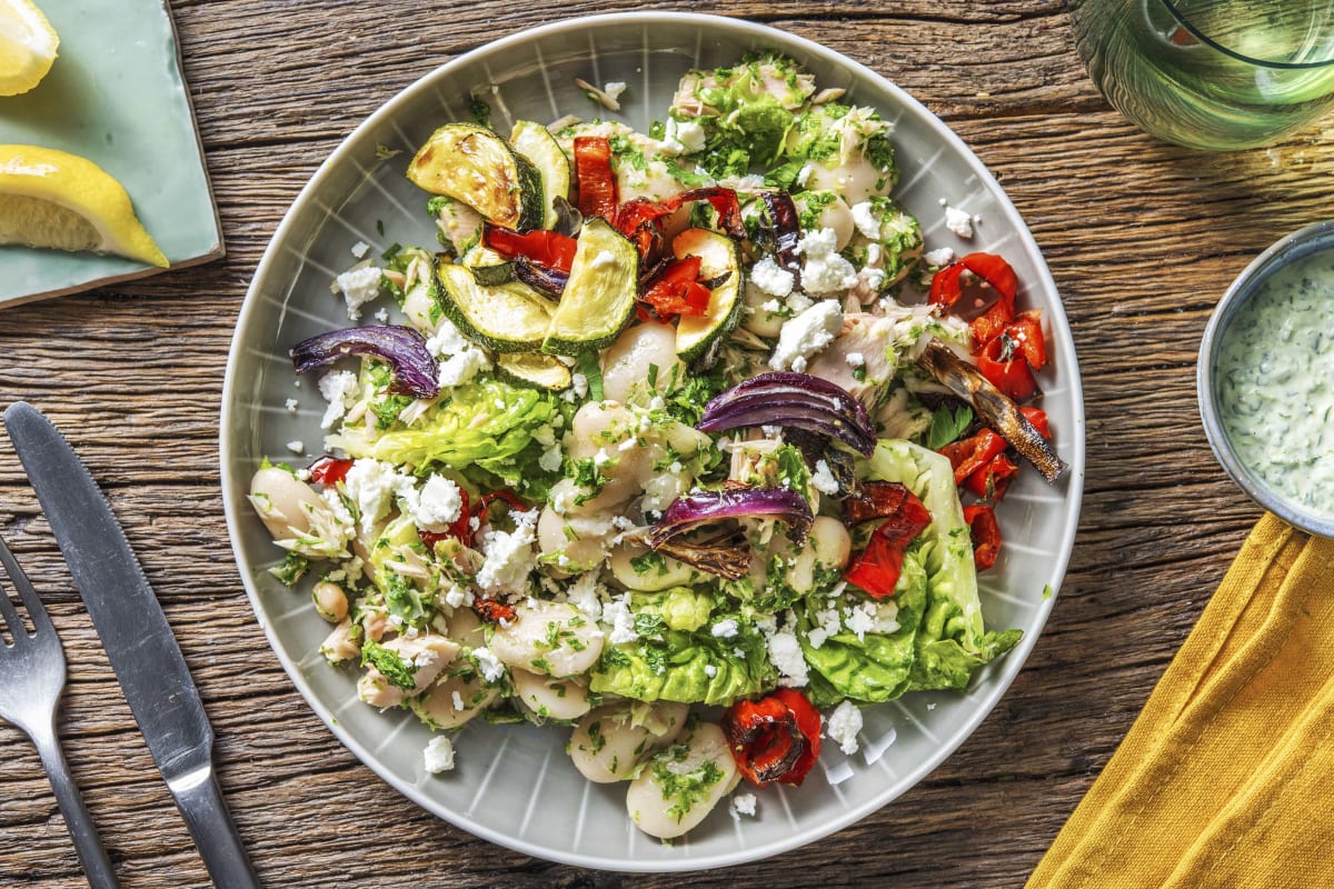 Weißer Bohnensalat mit Thunfisch