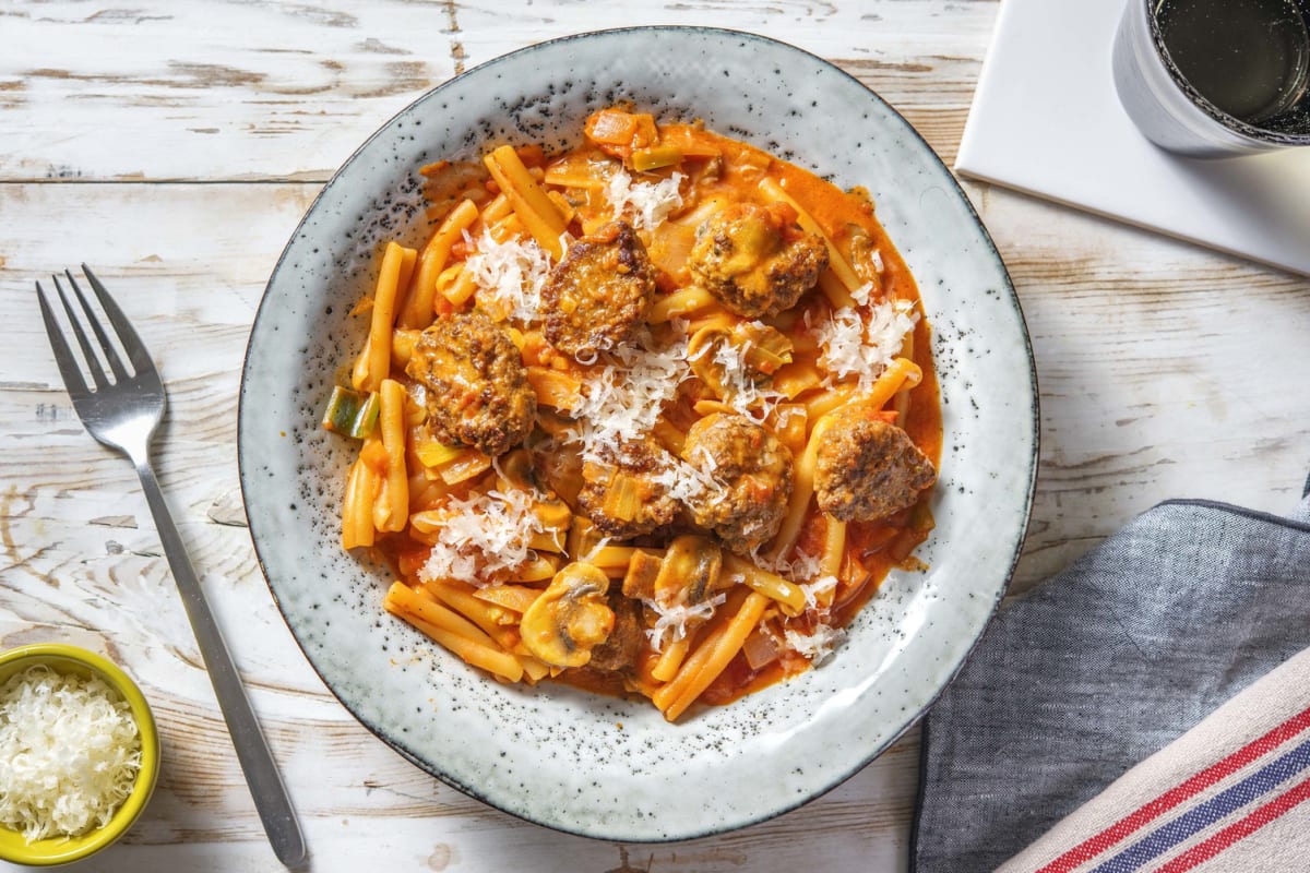 Casarecce sauce tomate & boulettes de boeuf