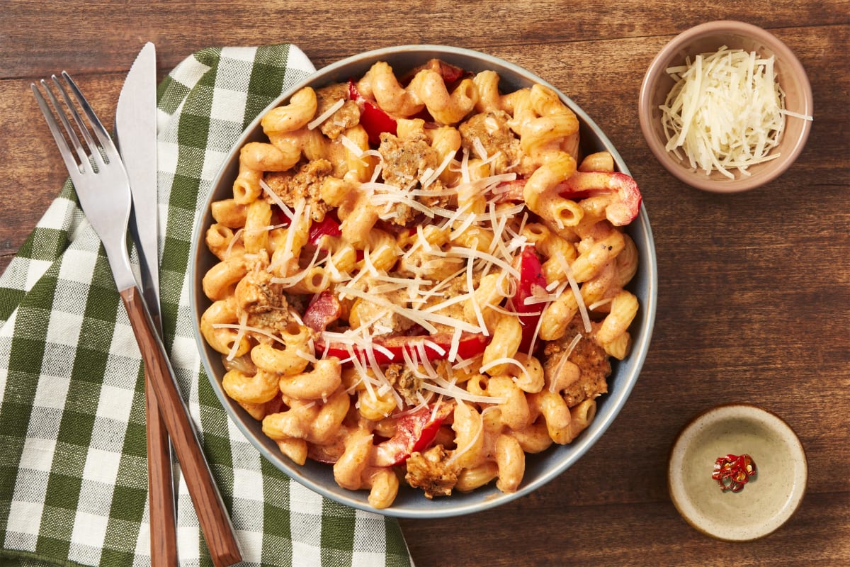 Pork Sausage & Roasted Pepper Pasta