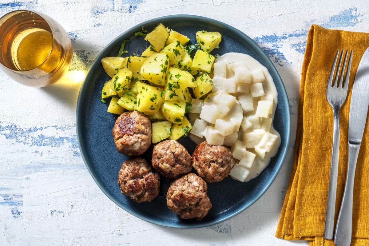 Bouletten mit Rahmkohlrabi Rezept | HelloFresh