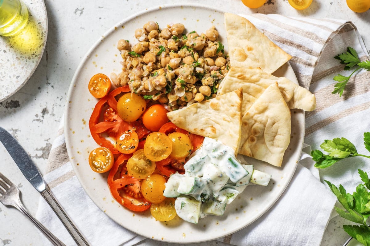 Tomates aux pois chiches épicées à l'orientale