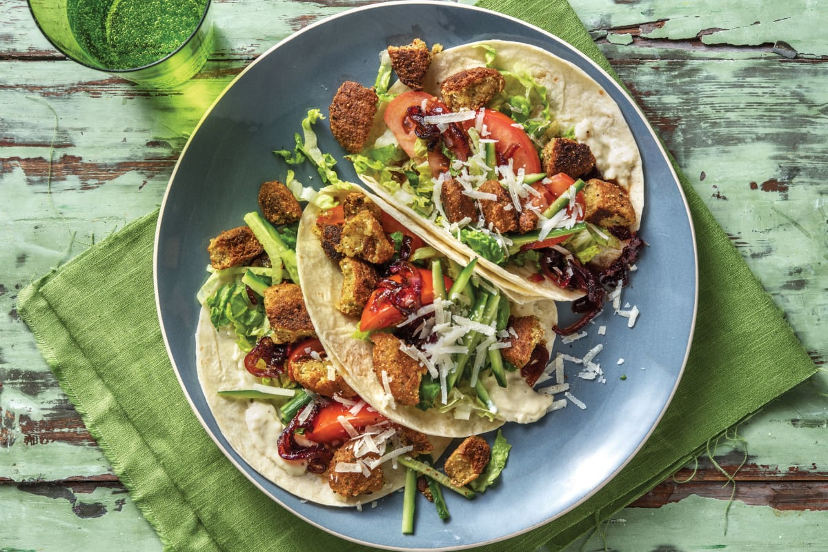 Caesar-Style Falafel Tacos