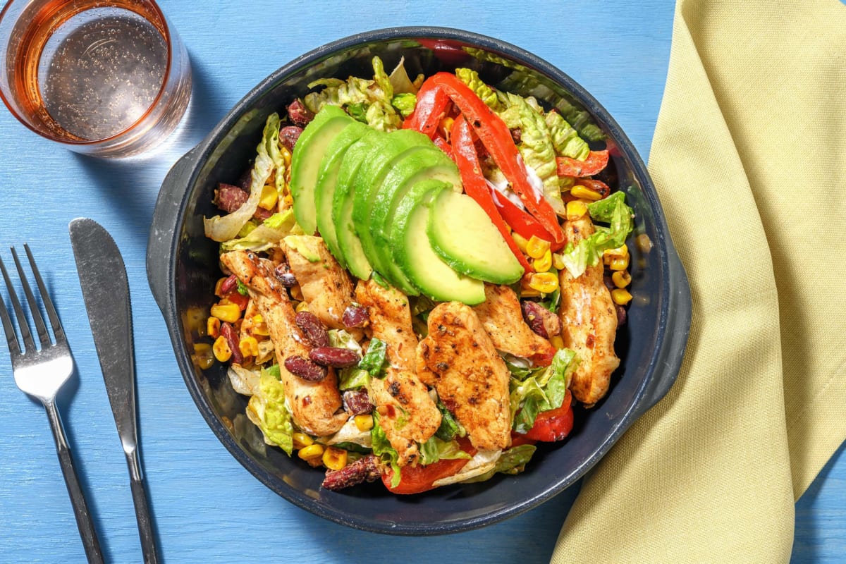 Mexikanischer Hähnchensalat mit Avocado