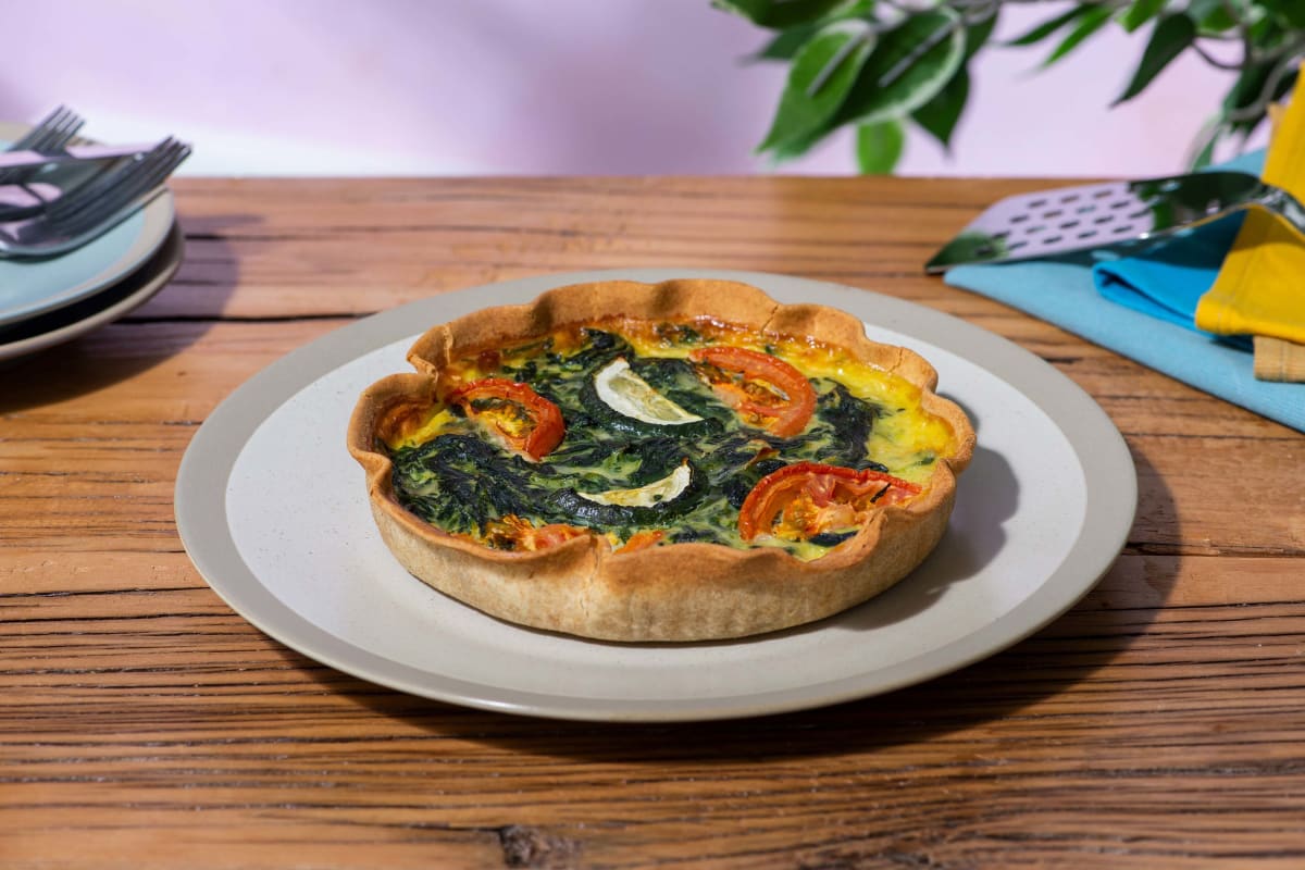 Quiche mozzarella en spinazie