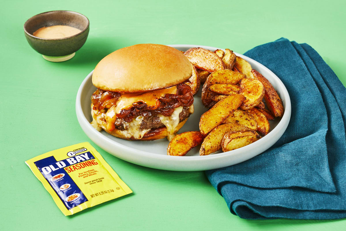 Cheddar Wonderburgers & OLD BAY® Fries