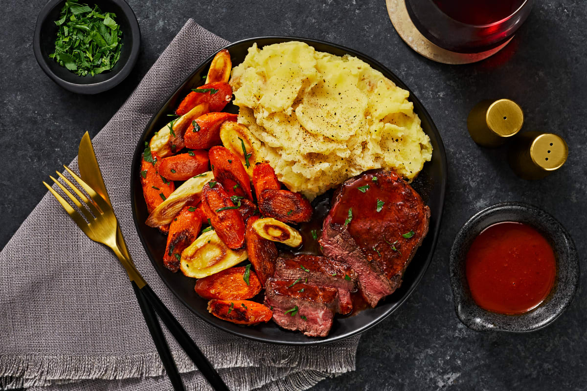 Beef Tenderloin & Brown Butter Veggies