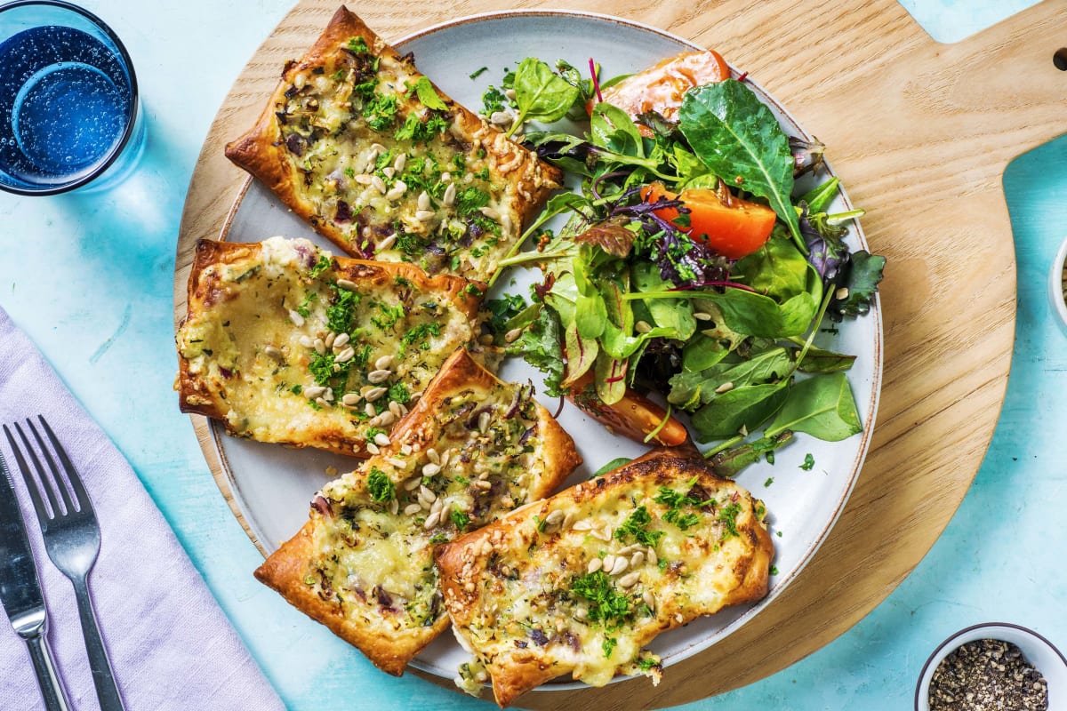 Tartelettes mit Zucchini und Käse