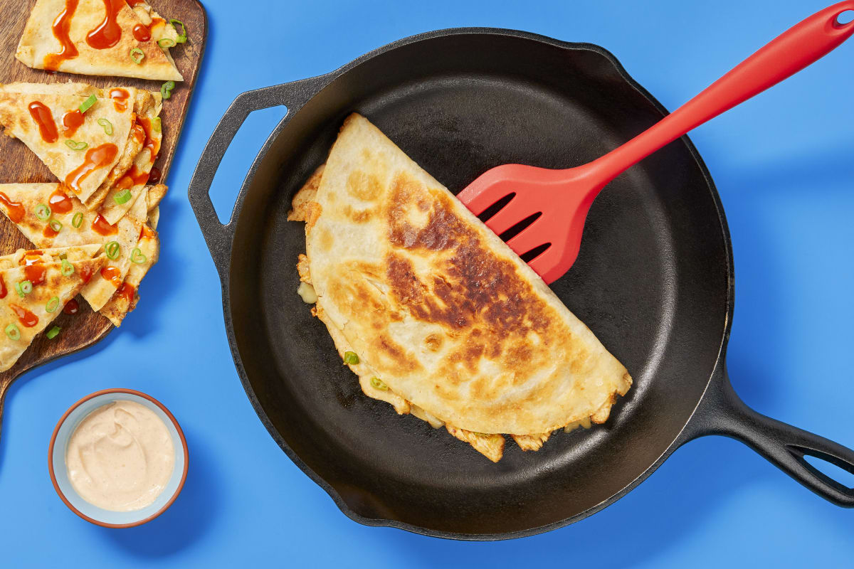 One-Pan Easy Cheesy Chicken Quesadillas Recipe