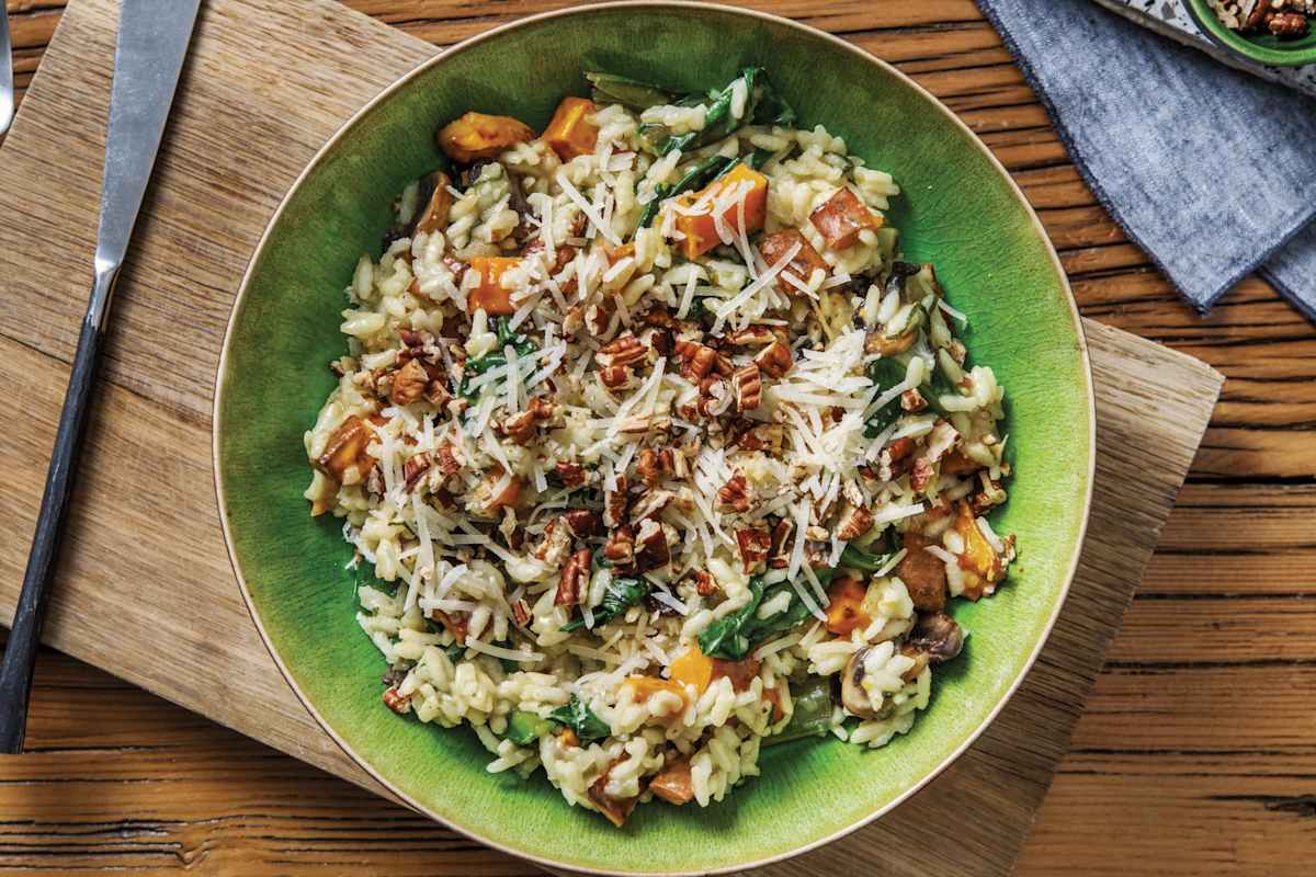 Roasted Sweet Potato & Mushroom Risotto