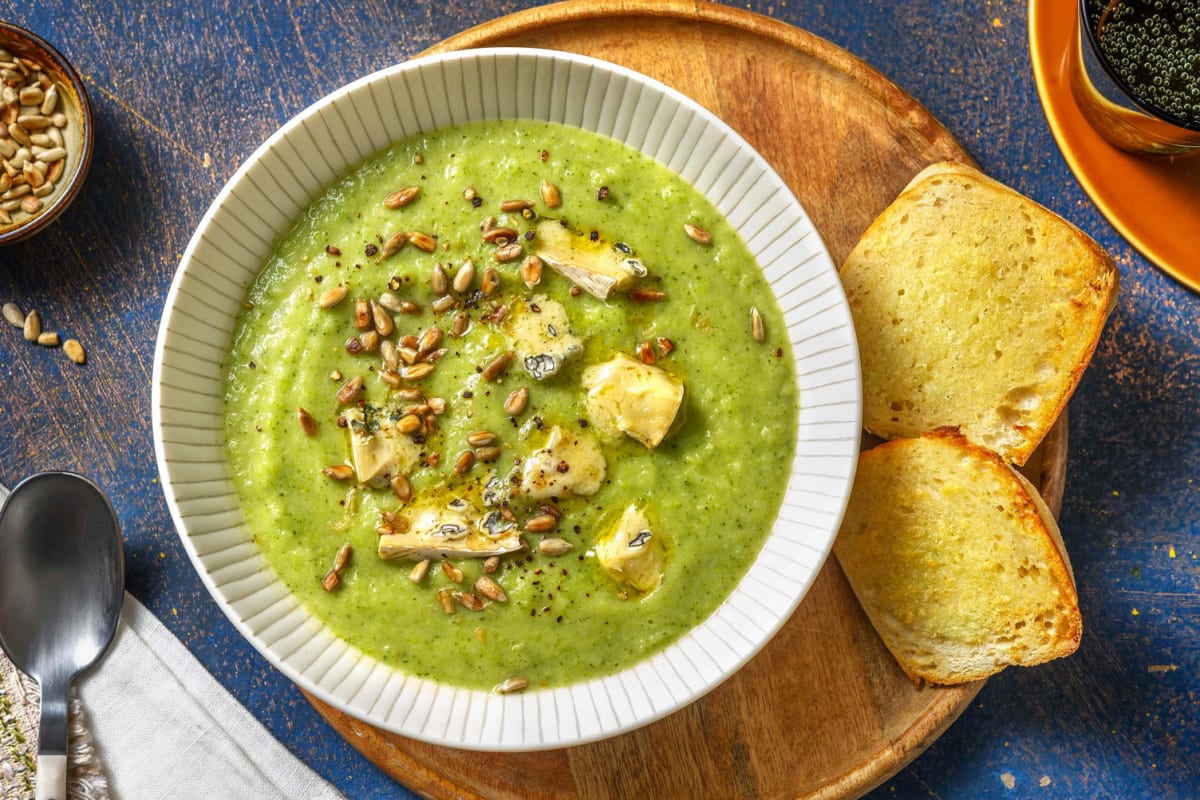 Velouté de brocolis au fromage bleu