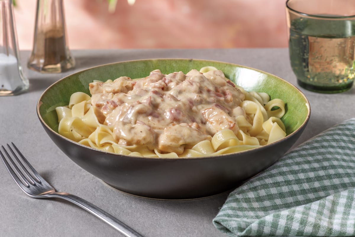 Chicken Fettuccine Carbonara