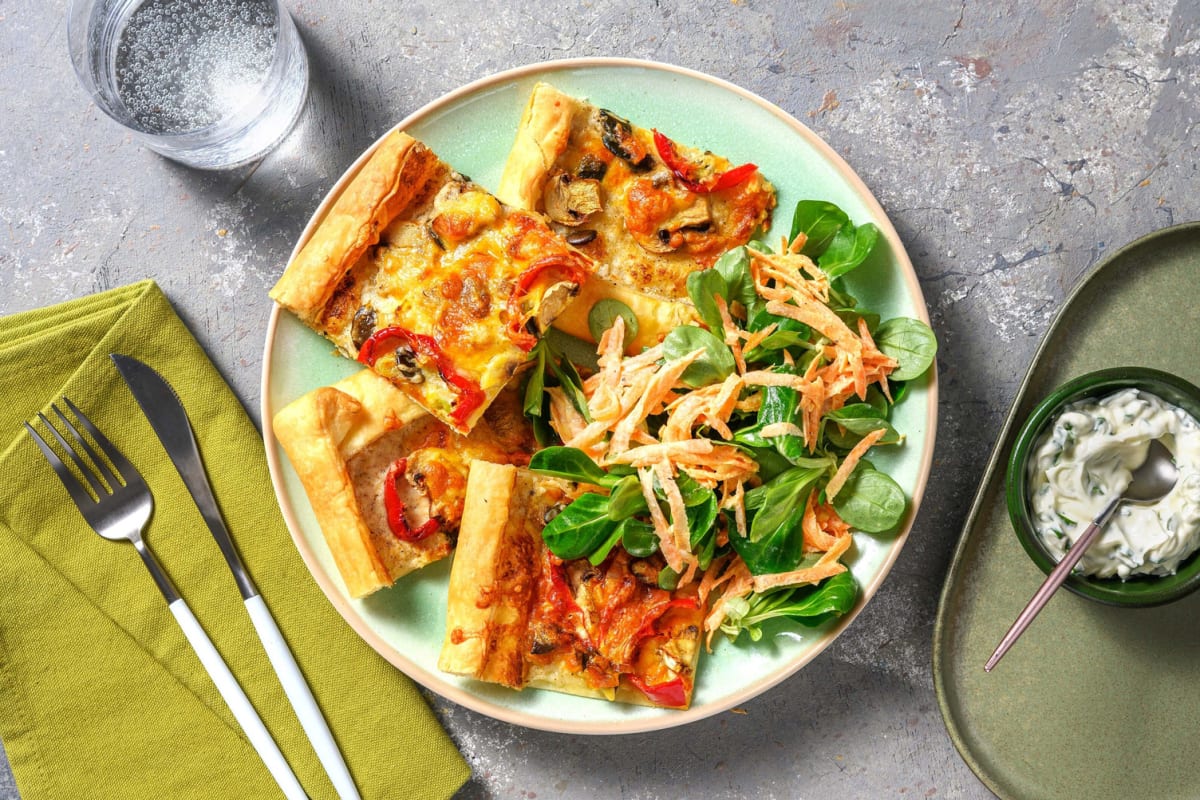 Paprika-Champignon-Galette