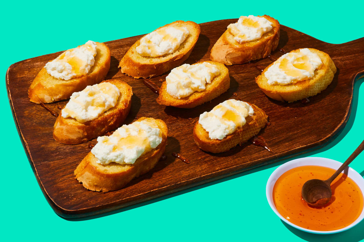 Ricotta & Hot Honey Crostini