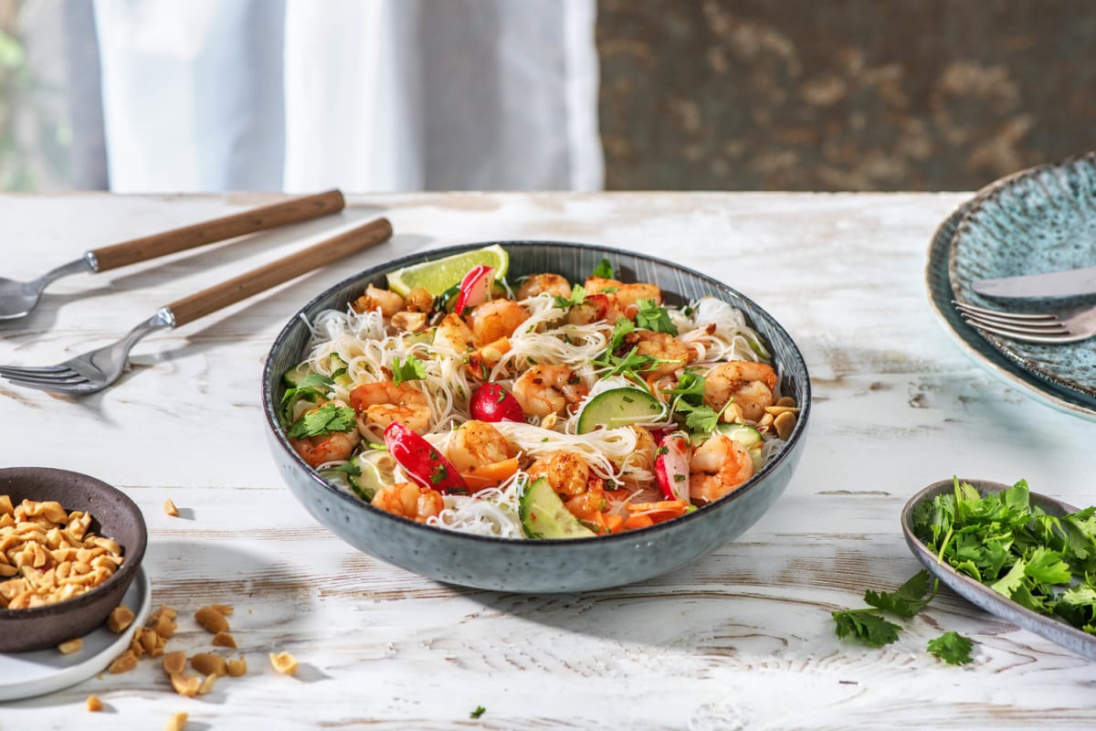 Bunte Thai Quinoa-Bowl mit Zuckererbsen