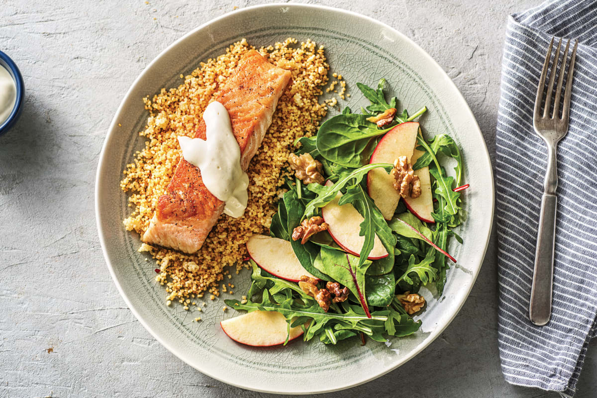 Easy Seared Salmon & Chermoula Couscous