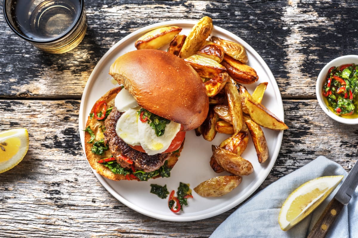 Beef-Burger mit Chimichurri