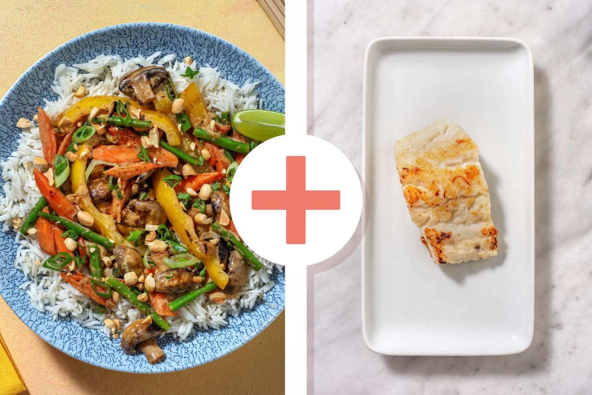 Stir Fry! Gebratenes Gemüse mit Schellfisch