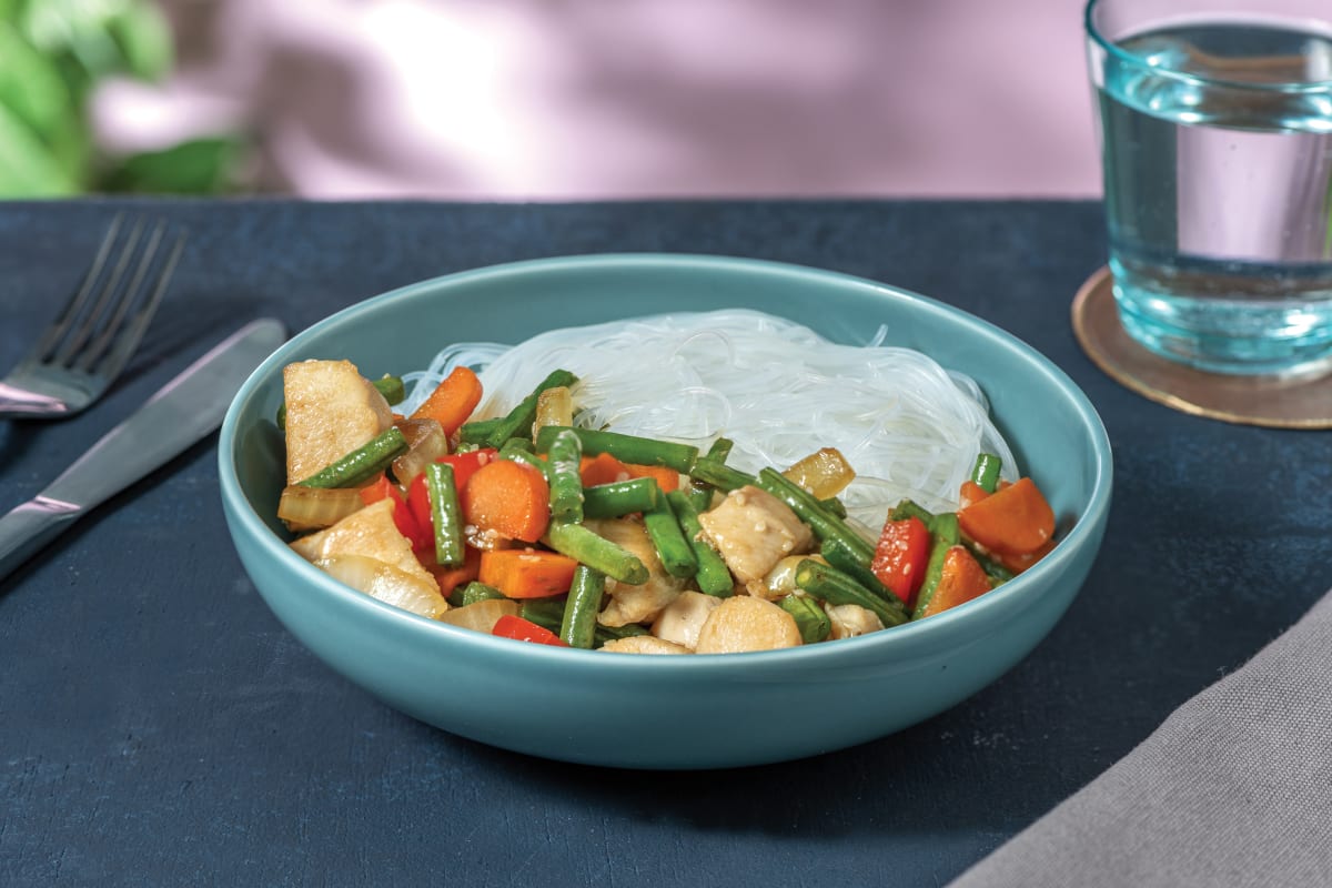 Chicken Stir-Fry with Vermicelli Noodles