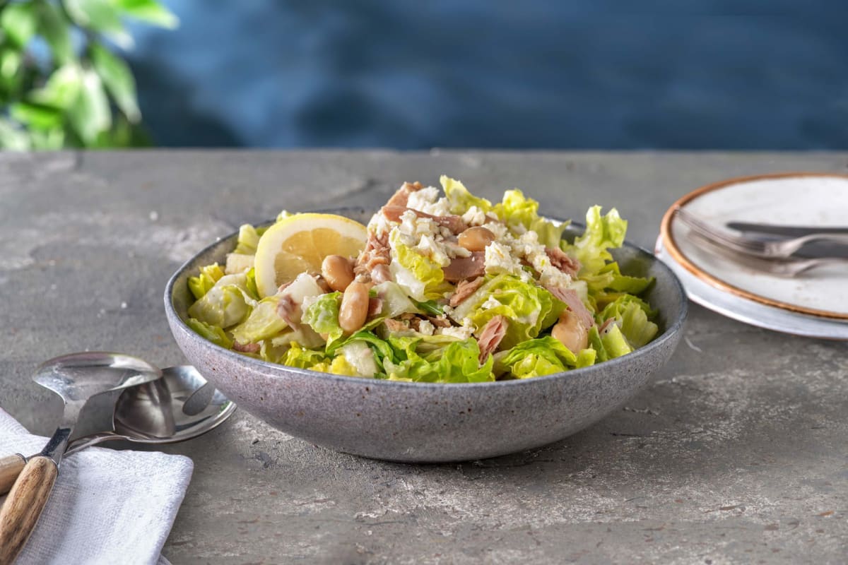 Tuna-Salat mit Hirtenkäse & Butterbohnen