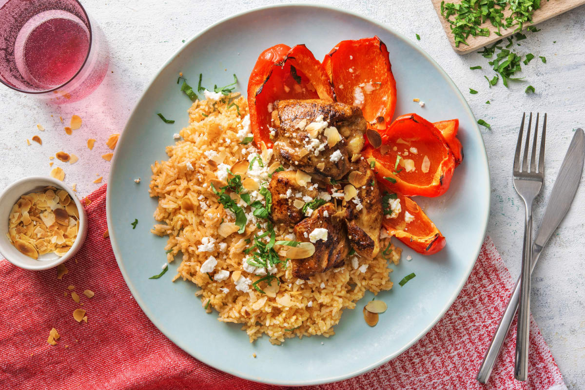 Kippendijfilet met gepofte paprika