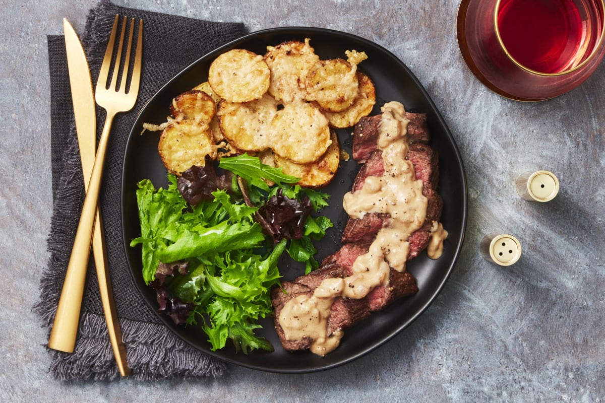 Beef Tenderloin with Sherry Shallot Cream Sauce