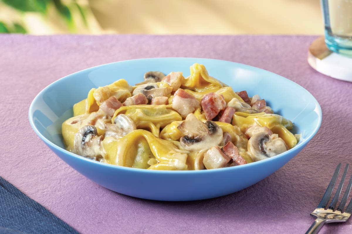 Chicken Tortellini with Bacon Carbonara Sauce