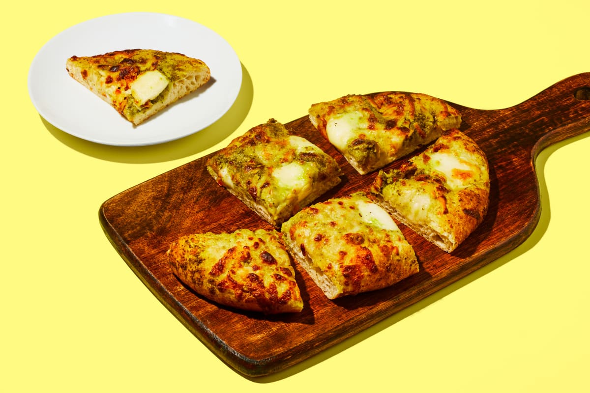 Basil Pesto & Mozzarella Focaccia Pizza
