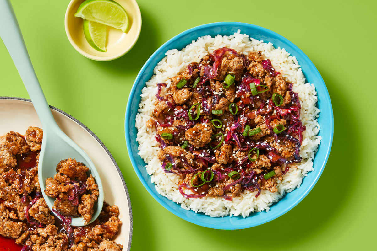 One-Pan Moo Shu Shrimp Bowls