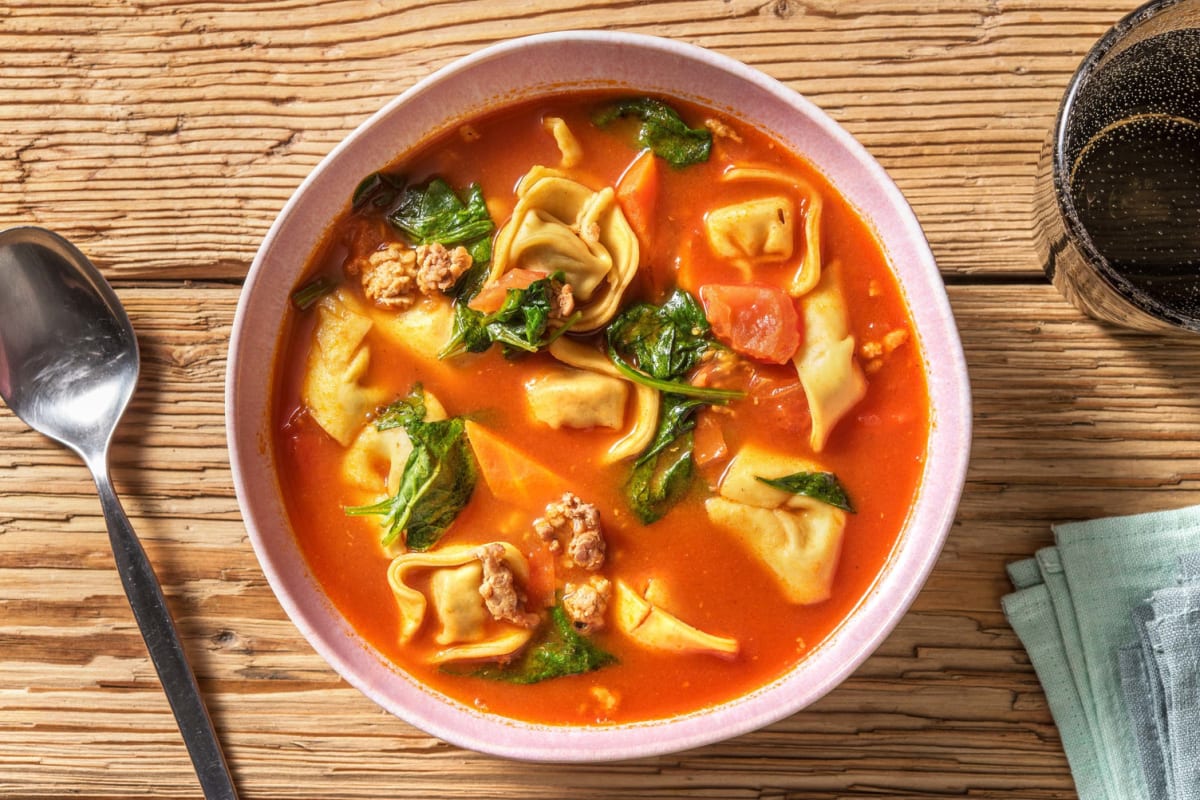 Tortellini-Hackfleisch-Suppe