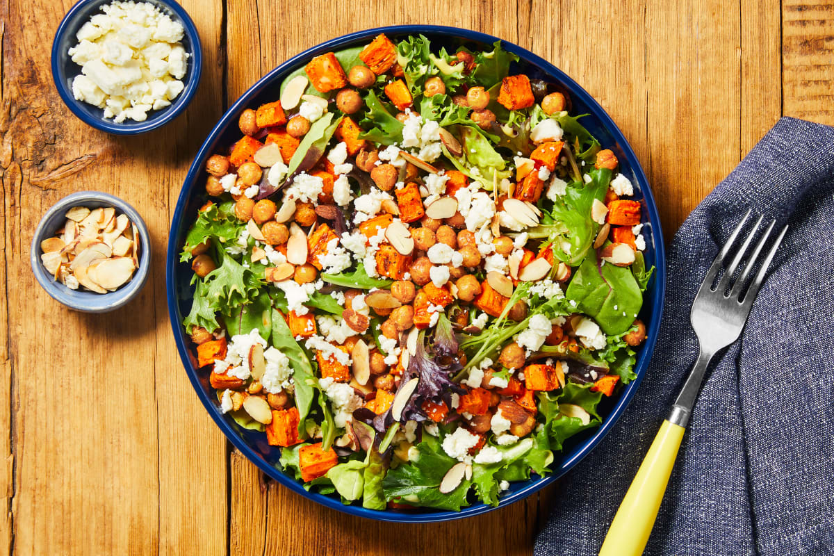 Roasted Chickpea, Chicken & Carrot Salad
