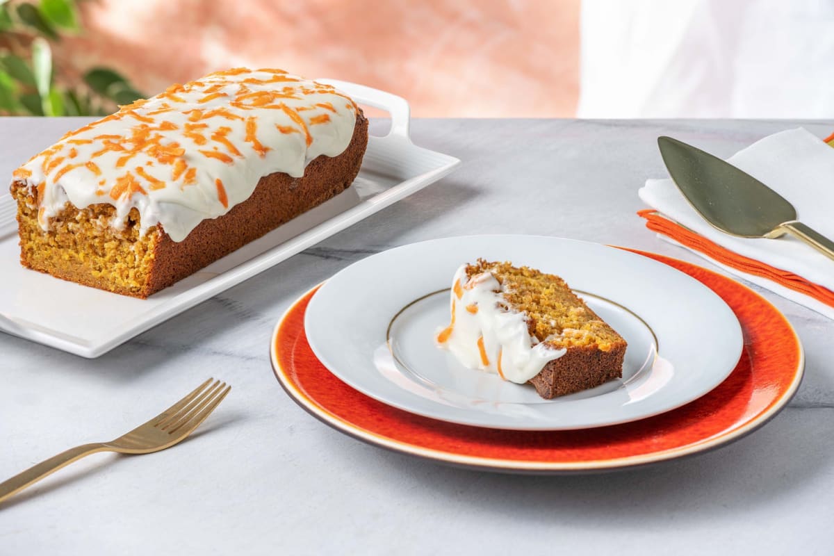 Carrot cake met roomkaas-glazuur