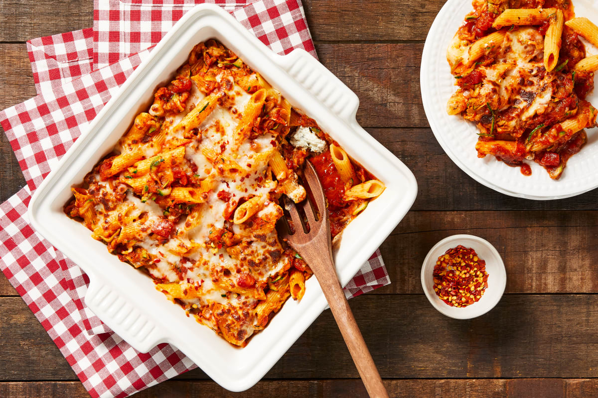 Zucchini Pomodoro Penne Bake