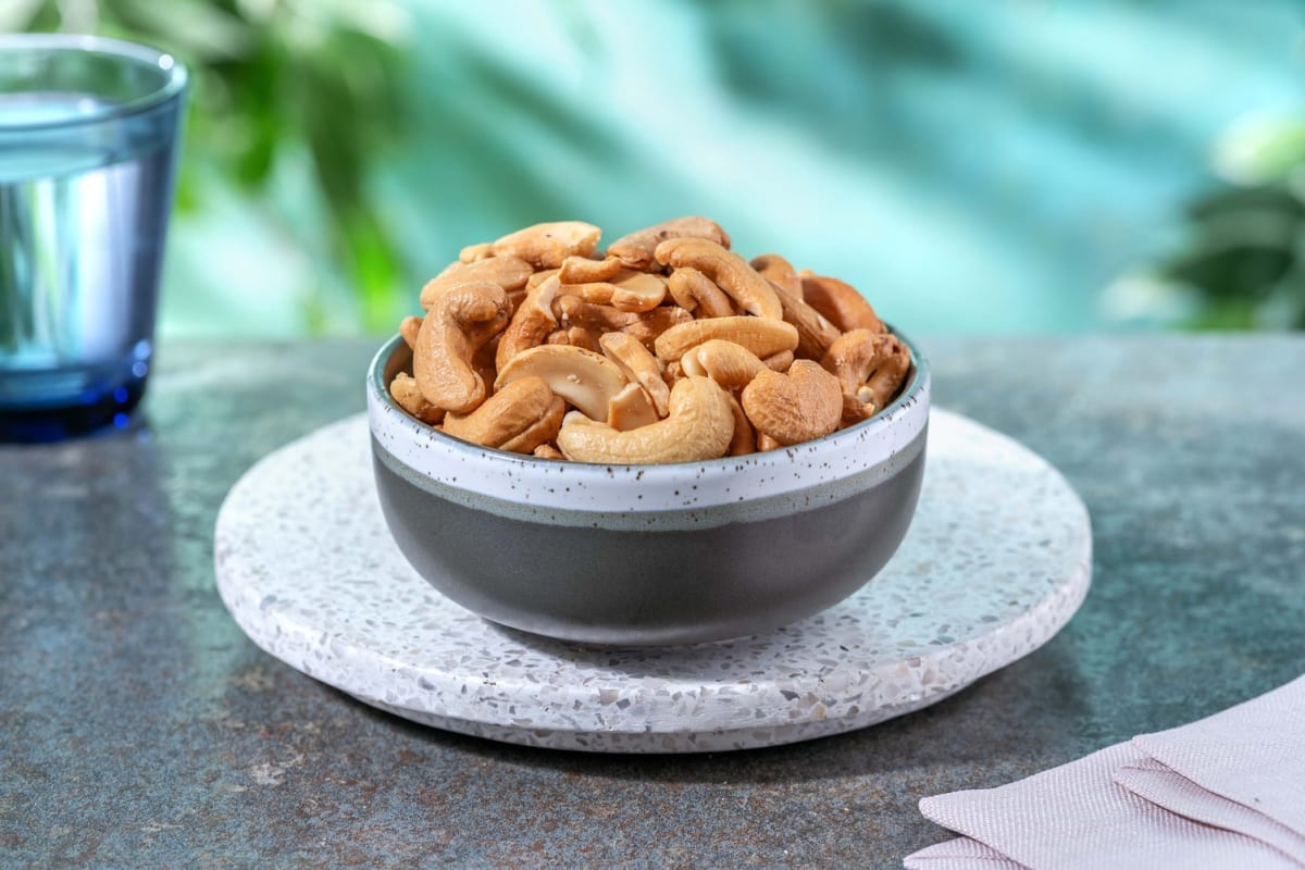Grote ongezouten cashewnoten