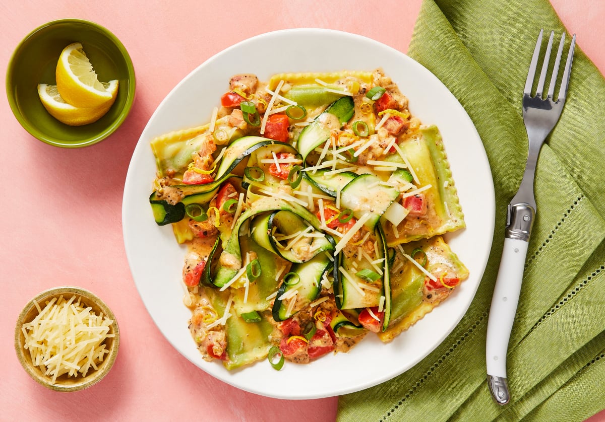 Salmon & Garden Spinach Ricotta Ravioli