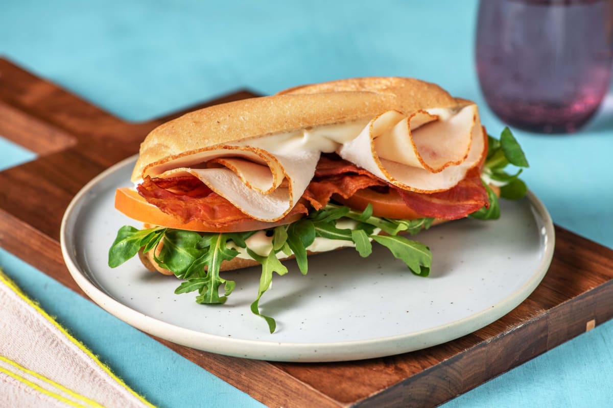 BLT baguette met kalkoenfilet