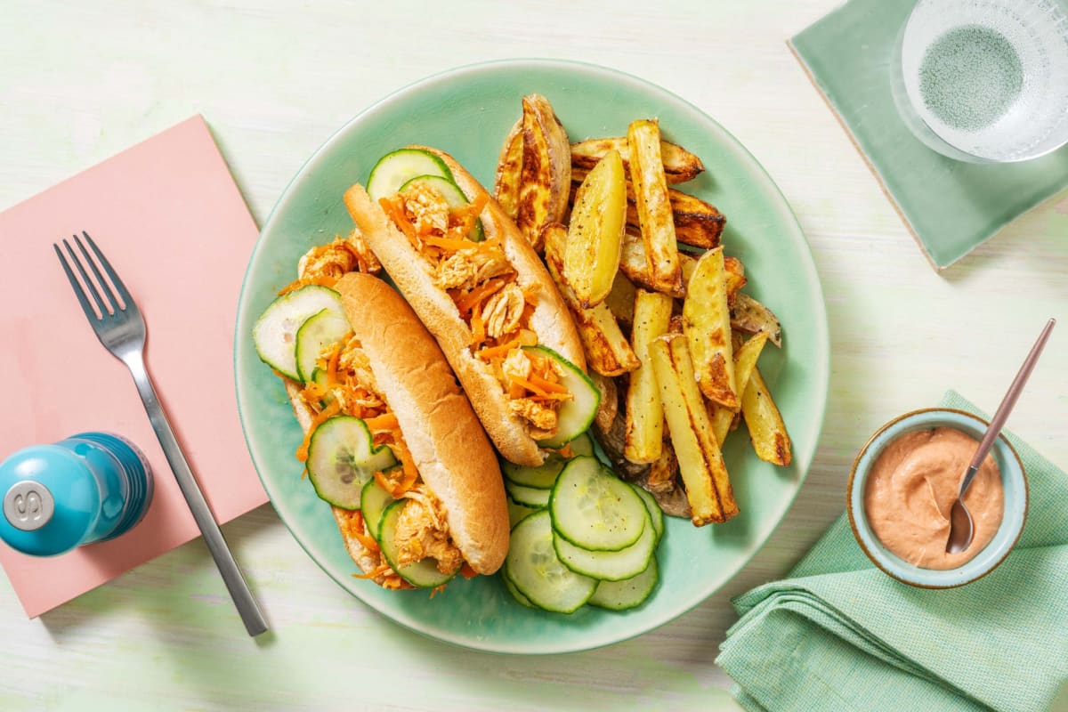 Sloppy Joe Buns! mit homemade Pulled Chicken