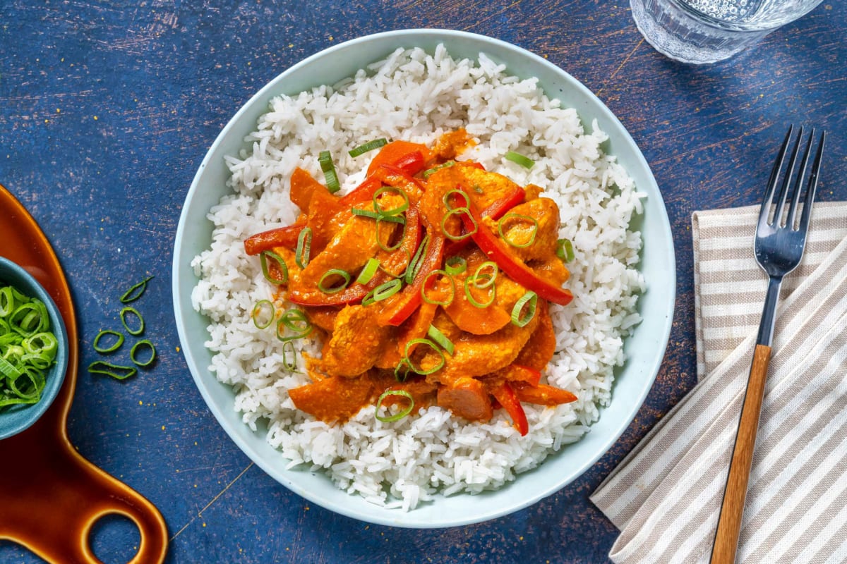 Mildes Korma Curry mit Hähnchengeschnetzeltem