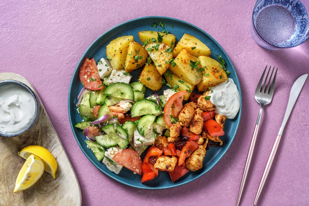 Hähnchenpfanne mit Würzkartoffeln