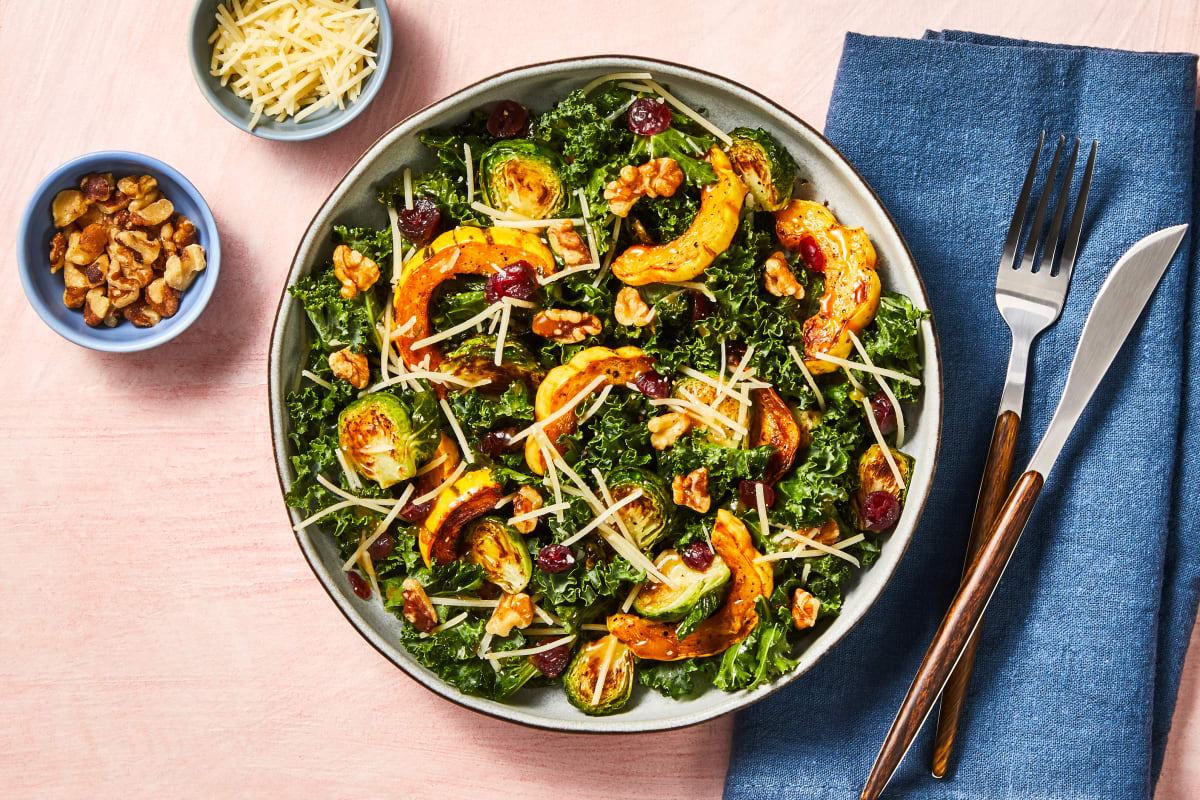 Chicken & Kale Fall Harvest Salad