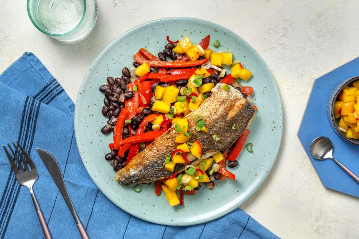 Caribbean Style Seehecht mit Mangosalsa