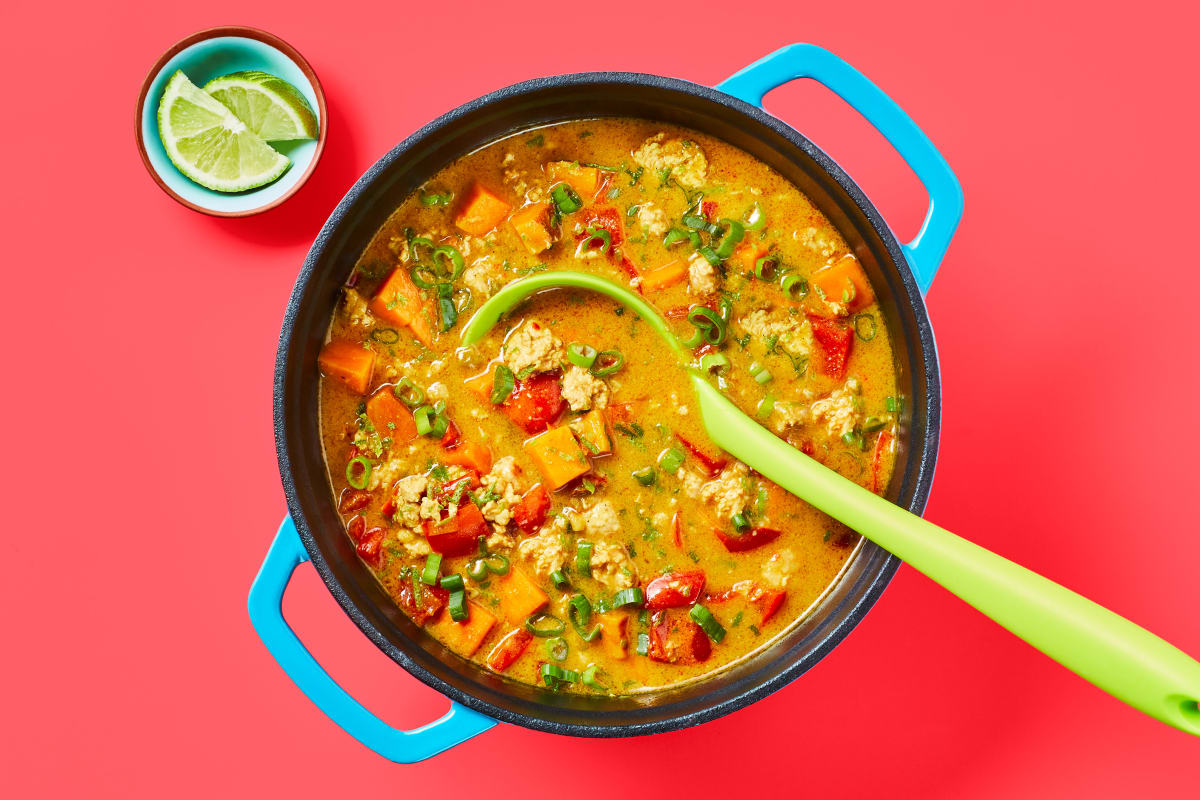 One-Pot Thai Coconut Curry Turkey Soup Recipe | HelloFresh